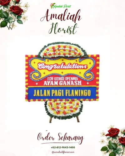 Bunga Papan Congratulation di Air Raja